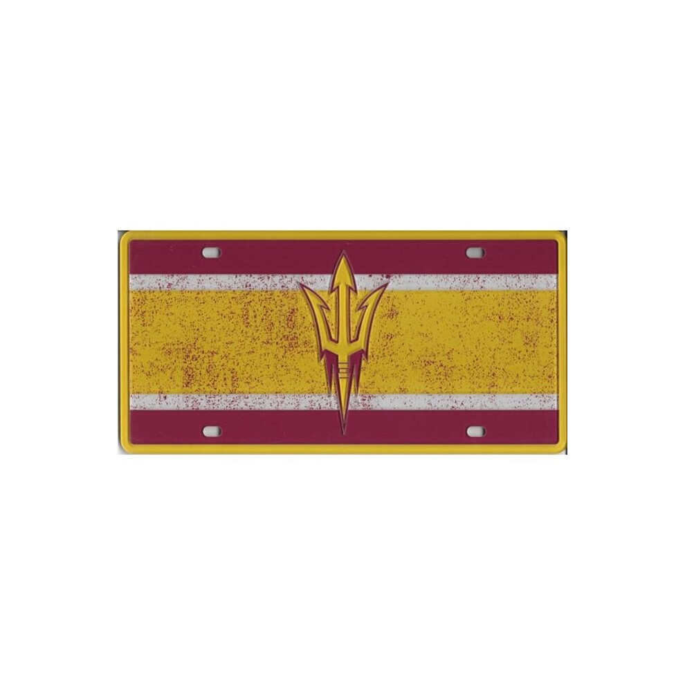 212 Main Sd71324 6 X 12 In. Arizona State Sun Devils Vintage Laser License Plate 614934713242