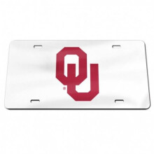 212 Main S77337 6 x 12 in. Oklahoma Sooners White Laser License Plate