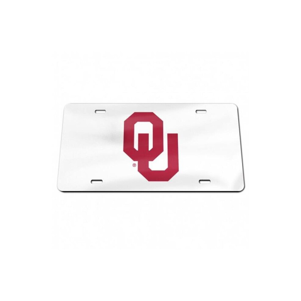 212 Main S77337 6 X 12 In. Oklahoma Sooners Laser License Plate White 614934773376