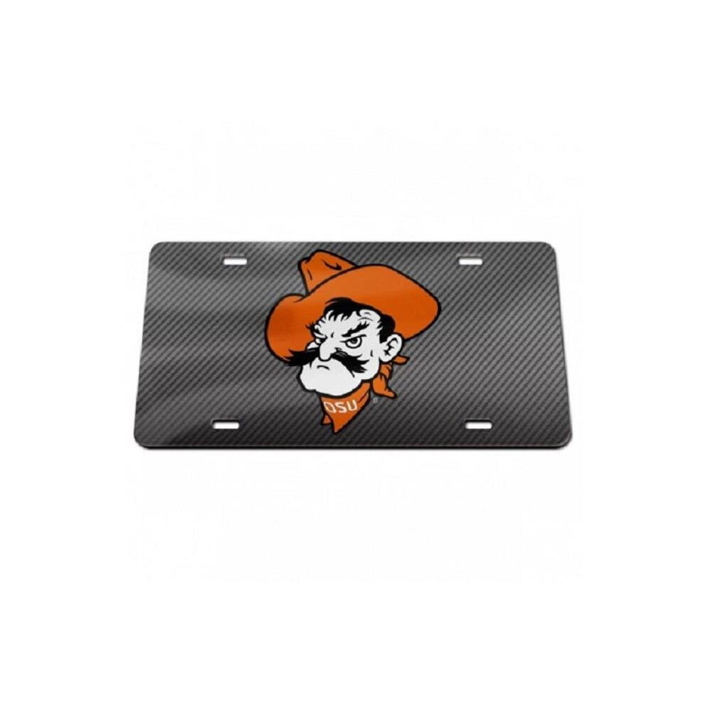 212 Main Wcs04588 6 X 12 In. Osu Pistol Pete Carbon Fiber Design Laser License Plate 614934045886