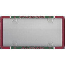 212 Main SD71347 Stanford Plastic Aluminium License Plate Frame, Free Screw Caps