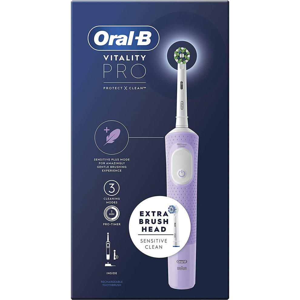 Oral-B Vitality Pro Cross Action Electric Toothbrush With 2 Brush Head