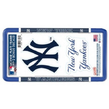 212 Main WC63728 6 x 12 in. New York Yankees Thin Rim Value Plastic Frame with Bonus Decals