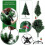 8ft/240cm Pre Lit Artificial Christmas Tree Alaskan Pine Green 1100 Tips, 320 Multicolour LEDs 3