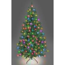 4ft/120cm Pre Lit Artificial Christmas Tree Alaskan Pine Green 230 Tips, 110 Multicolour LEDs