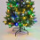6FT/1.8M Pre Lit Slim Pine Green Tree Christmas,450 Pencil Point Tips,200 Multicolour LEDs 3