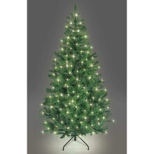 8ft/240cm Pre Lit Artificial Christmas Tree Alaskan Pine Green 1100 Tips, 320 White LEDs