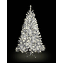 4ft/120cm Pre Lit Artificial Christmas Tree Alaskan Pine White 230 Tips, 110 Warm White LEDs