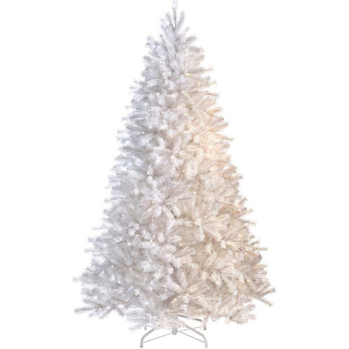 5ft/150cm Pre Lit Artificial Christmas Tree Alaskan Pine White 350 Tips, 130 Warm White LEDs
