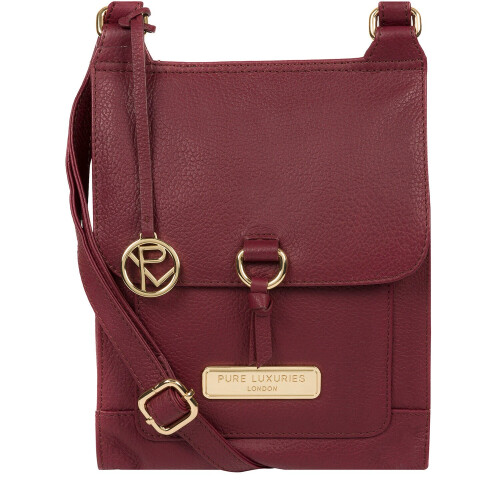 'Naomi' Pomegranate Leather Cross Body Bag 1