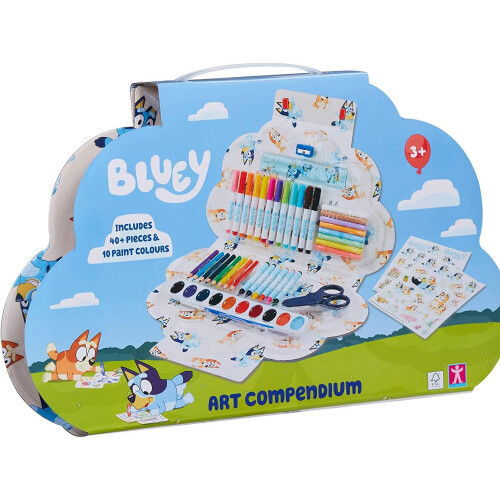 Bluey 50 Piece Art Compendium Carry Case