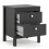 (Black) Madrid Bedside Table 2 drawers 4