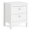 (White) Madrid Bedside Table 2 drawers 1