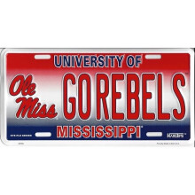 212 Main 2765 6 x 12 in. Mississippi Gorebels Metal License Plate
