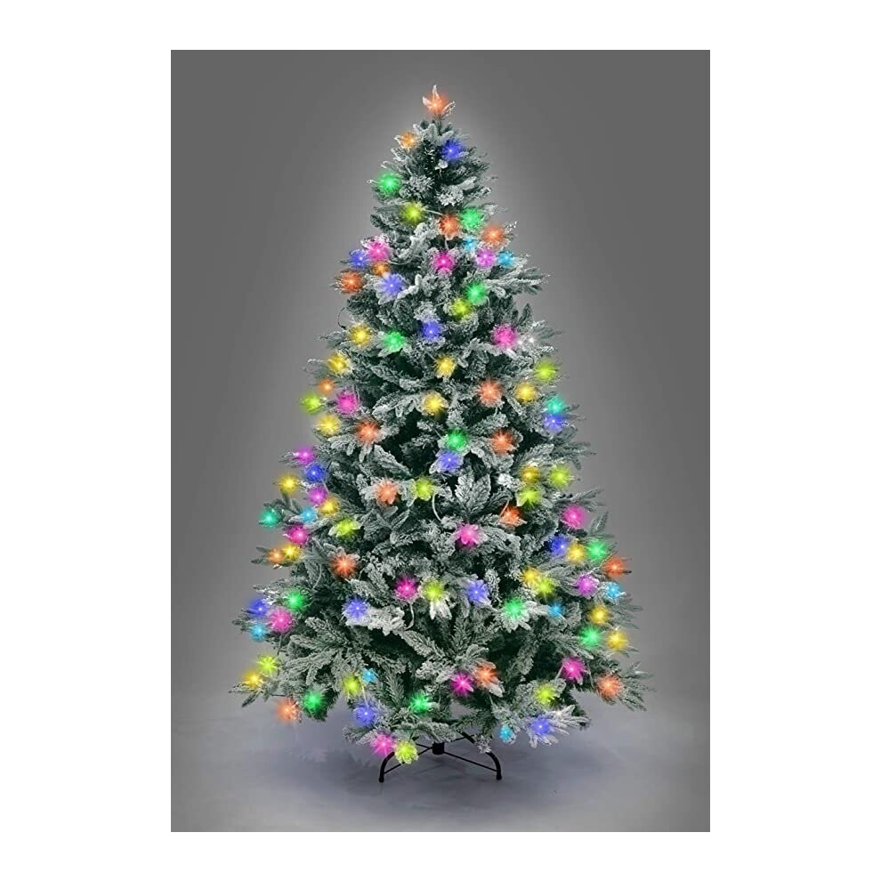 4FT Prelit Green Lapland Fir Christmas Tree Multicolour LEDs