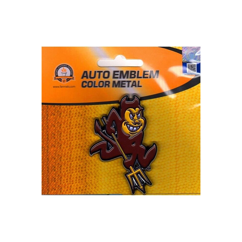 212 Main Sls24993 2.5 X 3.5 In. Arizona State Sun Devils 3-D Color Metal Auto Emblem 842281149937