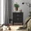 (Black) Madrid Bedside Table 2 drawers 5