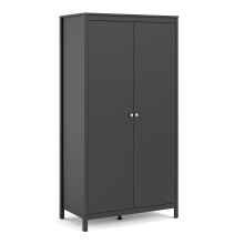 (Black) Madrid Wardrobe with 2 doors