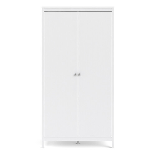 (White) Madrid Wardrobe with 2 doors 1