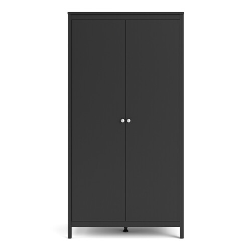 (Black) Madrid Wardrobe with 2 doors 1