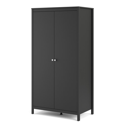 (Black) Madrid Wardrobe with 2 doors 2