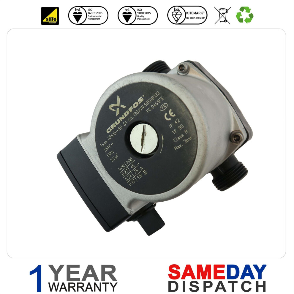 Hts Boiler Pump Compatible With Ferroli Maxima Pump 39810500 5056511823497