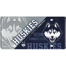 212 Main MTG140203 6 x 12 in. University of Connecticut Huskies Metal License Plate