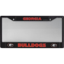 212 Main FBC110120 Georgia Bulldogs Black License Plate Frame, Free Screw Caps