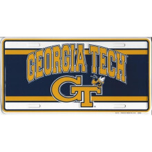 212 Main 2744 6 x 12 in. Georgia Tech Yellow Jackets Logo License Plate
