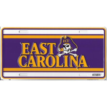 212 Main 2094-1 6 x 12 in. East Carolina University Purple & White Metal License Plate