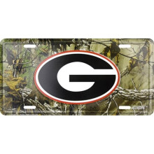 212 Main MC50107-2 6 x 12 in. Georgia Bulldogs Camo Metal License Plate