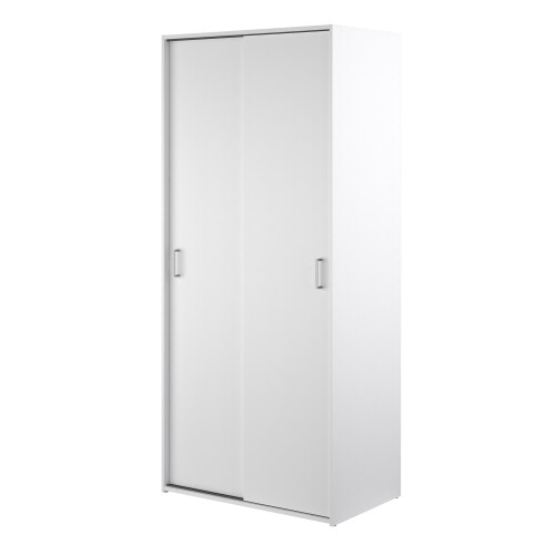 Space Wardrobe with 2 Sliding Doors in White 2
