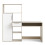 Function Plus Desk multi-functional Desk with Drawer and 1 Door in White and Oak 2
