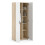 Pepe Wardrobe with 2 doors in Oak with White High Gloss 6