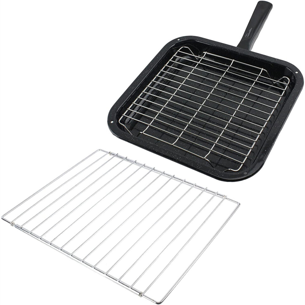 Spares2go Grill Pan, Rack & Detachable Handle With Adjustable Shelf For Cata Cookers