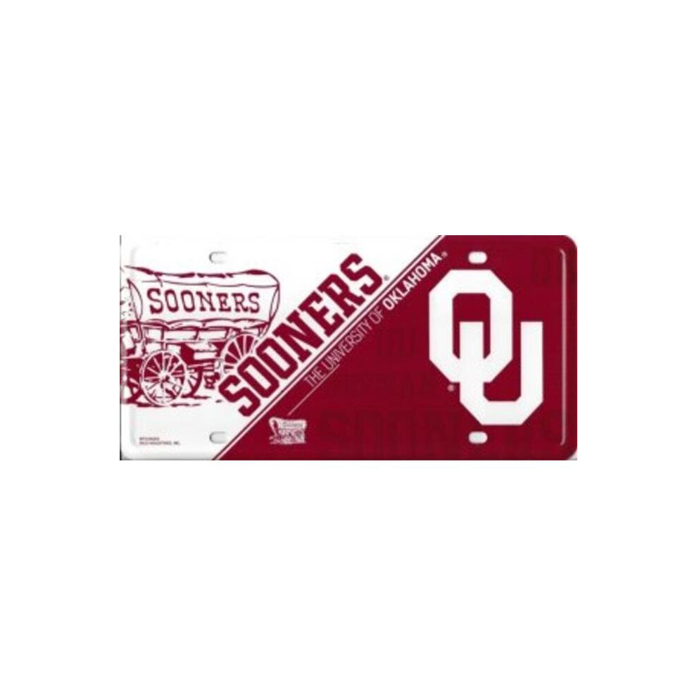 212 Main Mtg230202 6 X 12 In. Oklahoma Sooners Metal License Plate 094746133733