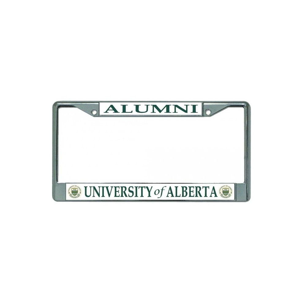 212 Main Lpo5828 6 X 12 In. University Of Alberta Aluminium Chrome License Plate Frame 760939904526