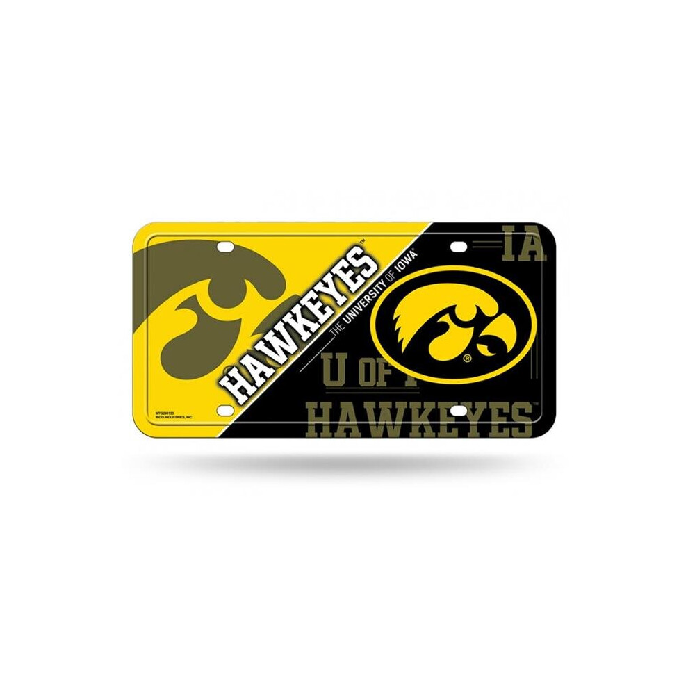 212 Main Mtg250103 6 X 12 In. Iowa Hawkeyes Metal License Plate 094746133566