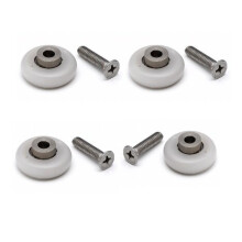 (23mm) 4 x Shower Door Rollers/Runners/Wheels Wheel Diameter 20mm, 23 or 25mm  L006i