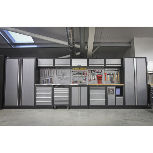 Sealey Superline PRO® 4.9m Storage System - Wood Worktop 1