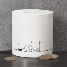 East of India Porcelain Money Box Nursery Animals Childrens Keepsake Christening Gift