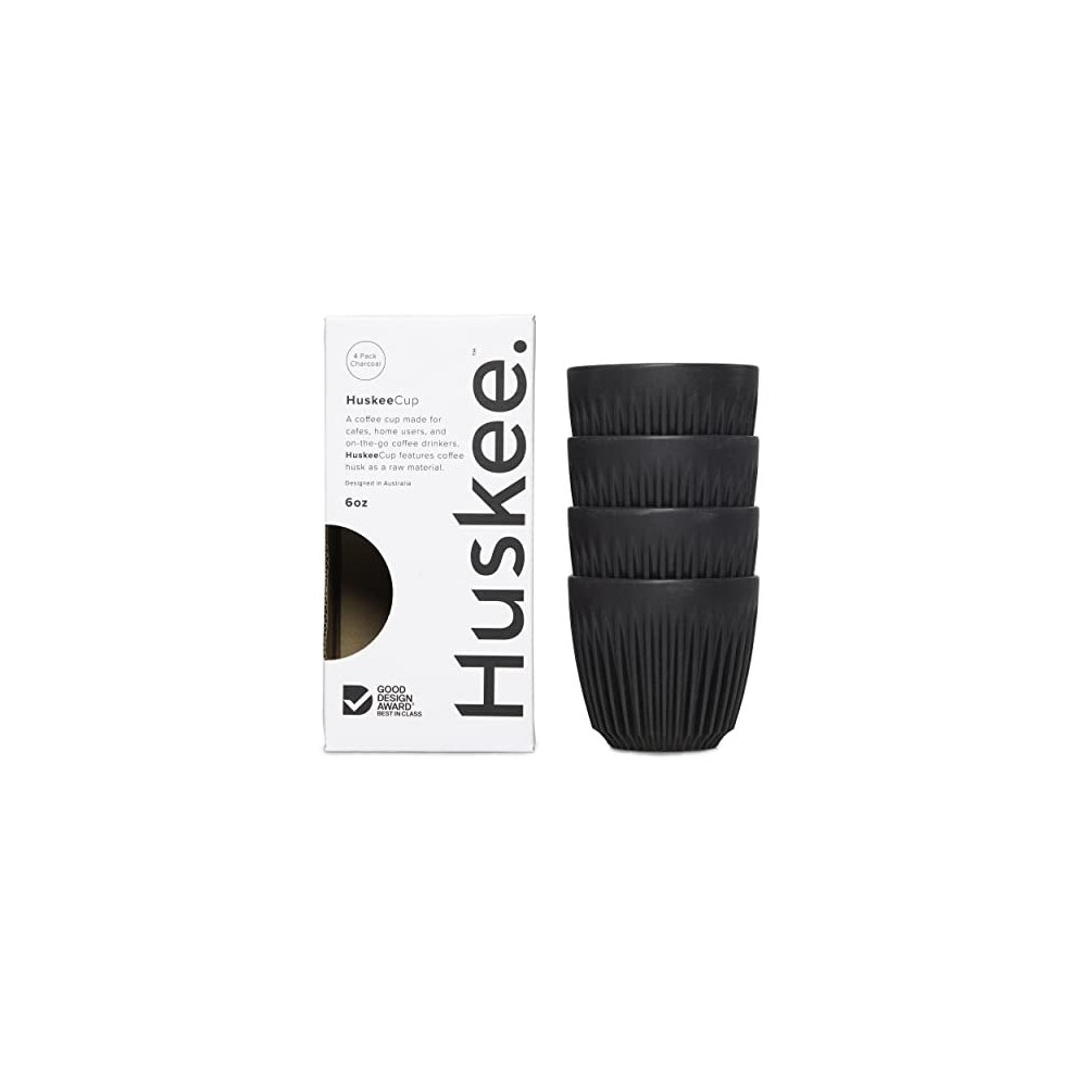 Huskee - Huskeecup (Confezione Da 4) (Carbone, 6 Once)-image
