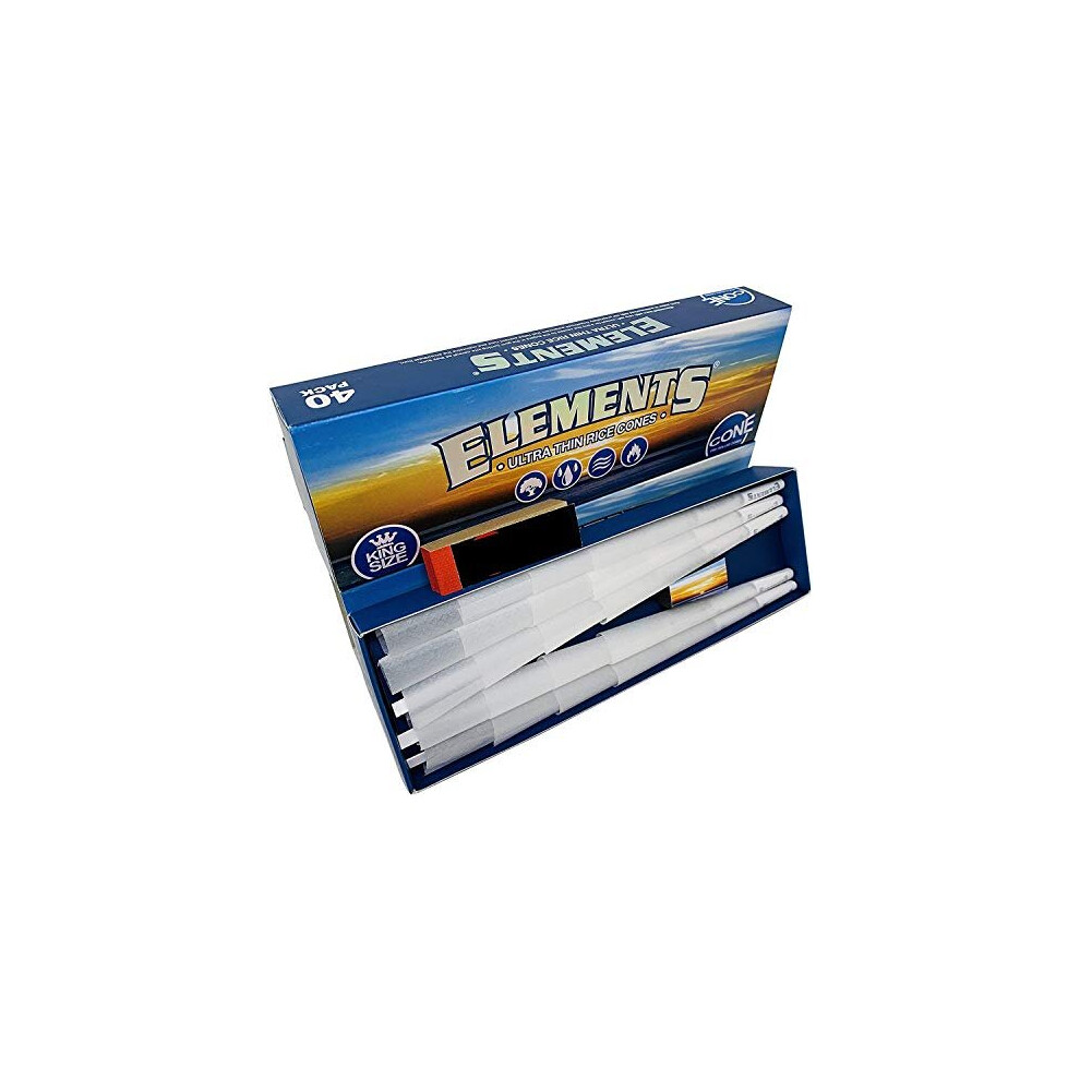 Elements Pre-Rolled King Size Cones 80pcs