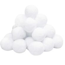 AAMEN 20 Pack Indoor Snowballs for Kids Snow Fight with Boxes, White Snow Balls