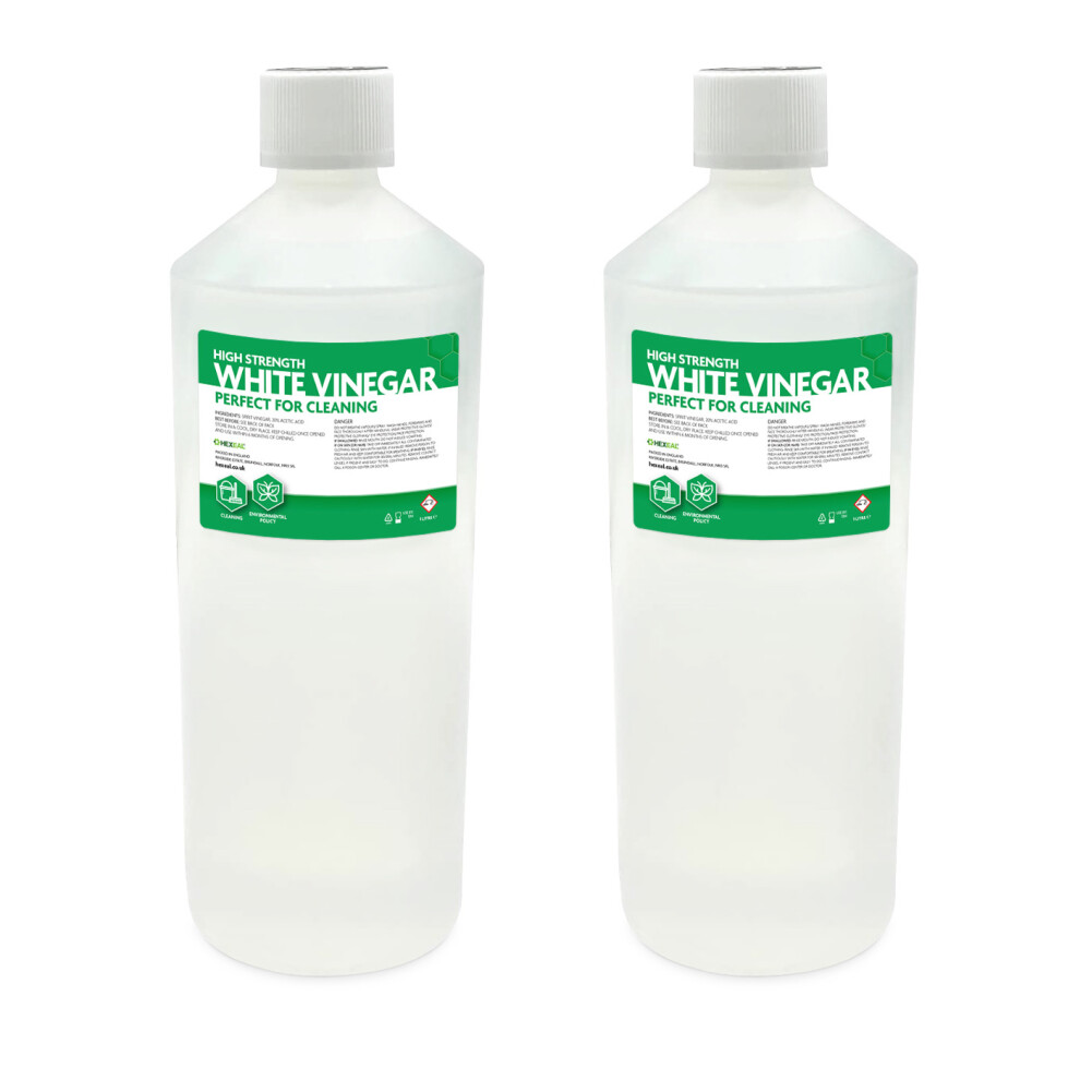 Hexeal High Strength White Vinegar | 2L | Cleaning - Grease Remover, Surface Cleaner, Floor and Window Cleaner