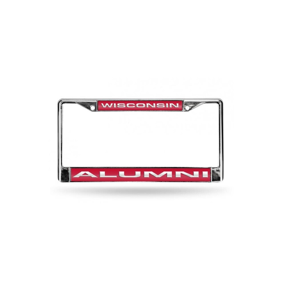 212 Main Fcl450112 Wisconsin Badgers Aluminium Laser Chrome License Plate Frame 094746645977
