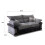 (Grey/Black ) Maryland Fabric/Faux Leather 3+2 Set Living Sofa 8