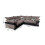 (beige/brown) Maryland Fabric/Faux Leather Corner Sofa 3