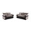 (Beige/Brown) Maryland Fabric/Faux Leather 3+2 Set Living Sofa 3