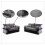 (Grey/Black ) Maryland Fabric/Faux Leather 3+2 Set Living Sofa 6